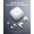 Anker Soundcore Liberty Buds, Semi-in-Ear Design, Removable Ear Fins, Real-Time Adaptive Noise Cancelling, Fast Charging, Wireless Bluetooth Earbuds, Translation Earbuds, 30H Playtime - White